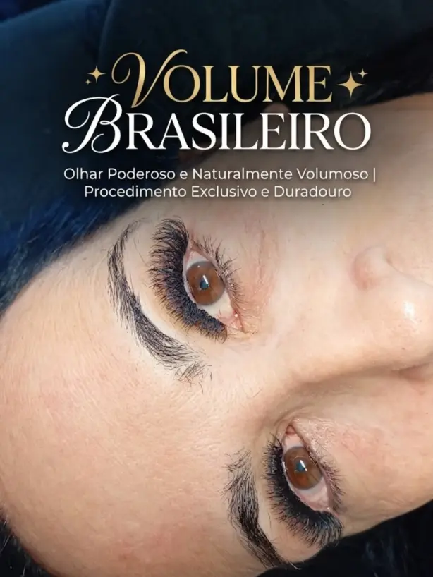 Extensão de cílios com volume brasileiro
