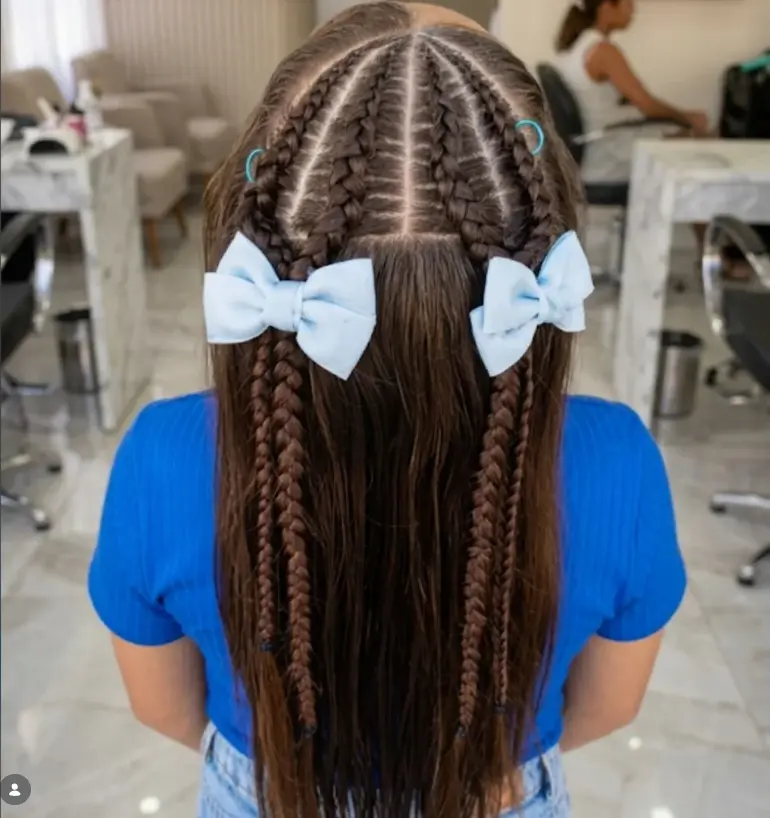 Penteado com tranças realizado no studio